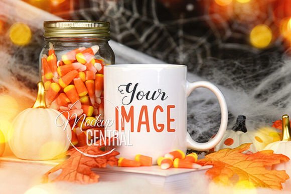 Download Halloween Coffee Glass Cup Mockup - Premium Resources