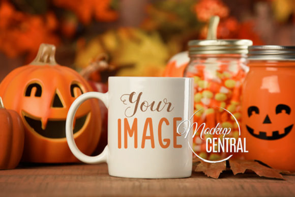Download Halloween Fall Coffee Glass Cup Mockup - Premium Bundle