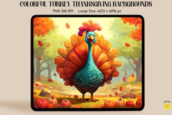 Download Colorful Turkey Thanksgiving Backgrounds - Thanksgiving backgrounds Collection