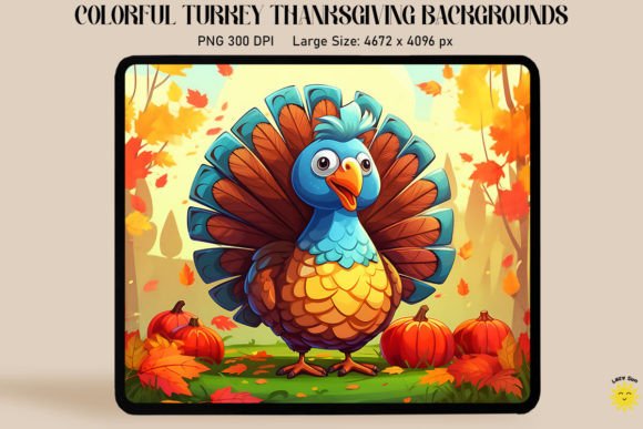 Download Colorful Turkey Thanksgiving Backgrounds - Thanksgiving backgrounds Collection