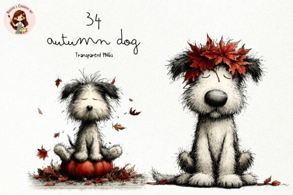 Download Cute Autumn Harvest Dog PNG Clipart - Harvest Collection
