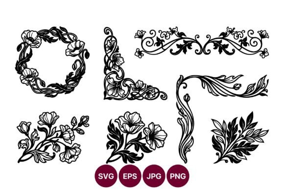 Download Ornate Floral Borders Collection - Ornate floral borders Collection